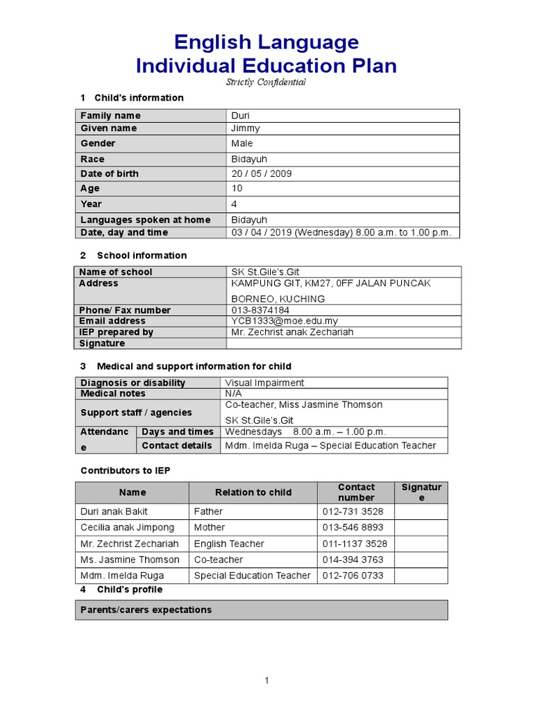 LATEST Individual Education Plan (IEP) | PDF | Teachers | Educational ...