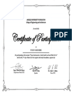 Certificate of Participation