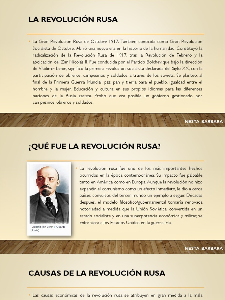 Causas y Consecuencias de la Revolución Rusa | PDF | revolución rusa ...