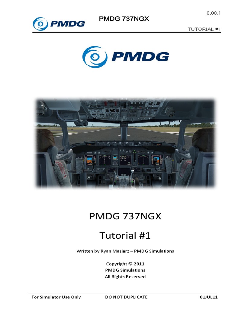 PMDG 737NGX Tutorial 1 PDF | PDF | Takeoff | Copyright