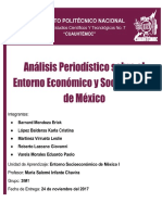 Análisis Periodístico Sobre El Entorno Económico y Sociopolítico de México