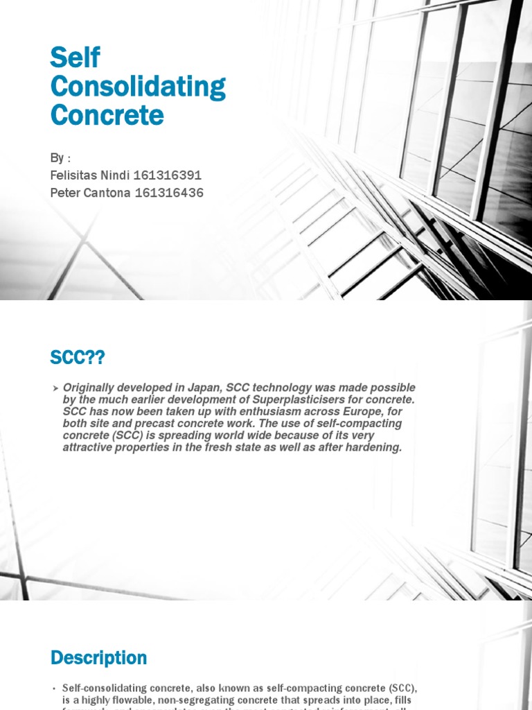 Advantages of Self-Consolidating Concrete | PDF | Concrete | Structural ...
