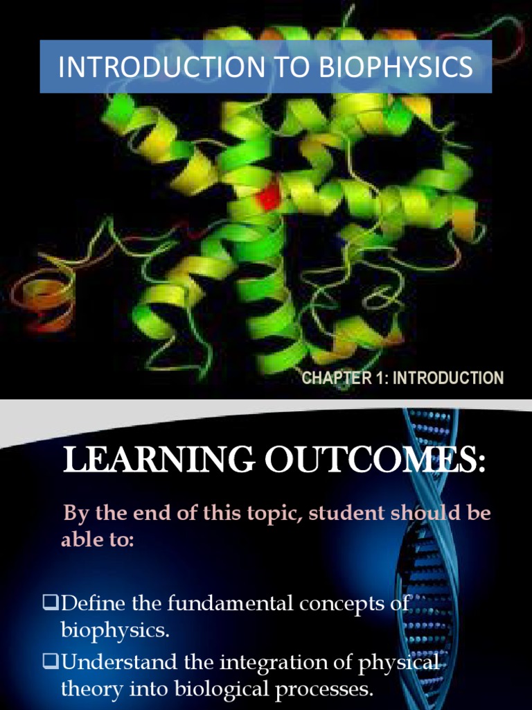 Chapter 1 Introduction To Biophysics PDF Biophysics Proteins