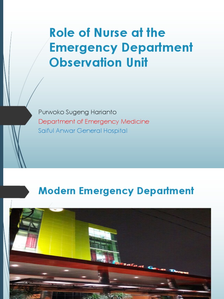 Nurse Roles in Emergency Observation Units | PDF | Emergency Department ...