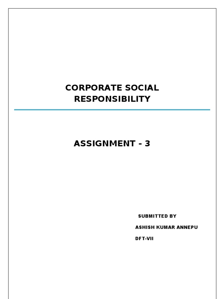 corporate social responsibility case study coursehero