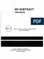 Proded Math. III-C Add and Subtract Decimals PDF