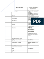 Nitrite Standard Solution: NO Parameter