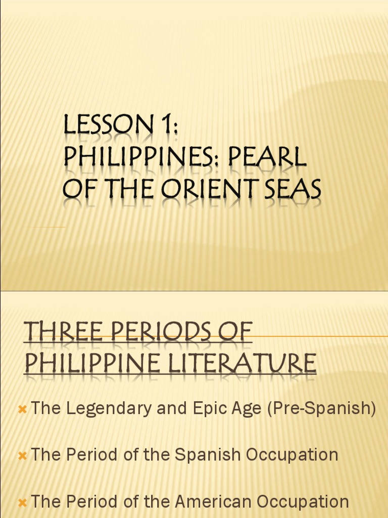 Philippine Literature Legends Epic Poetry