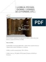 Datos de La Biblia