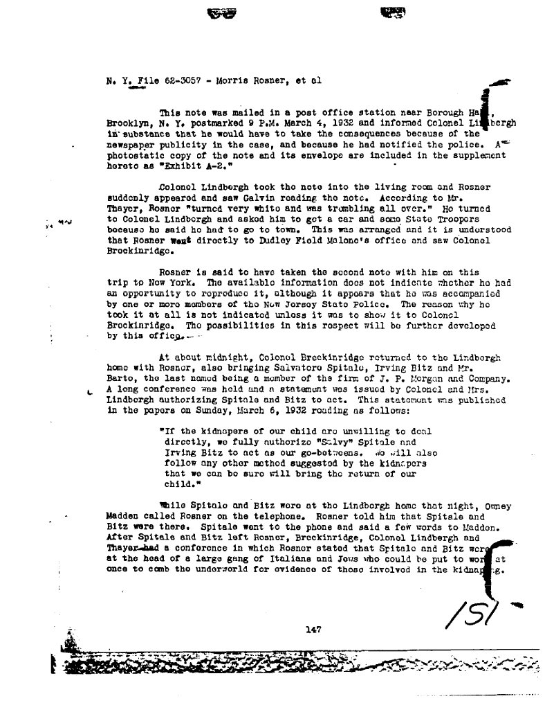 Lindbergh Kidnapping Case Notes 1932 | PDF