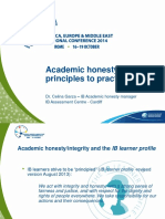 Academic Honesty. Principles Into Practice Celina Garza