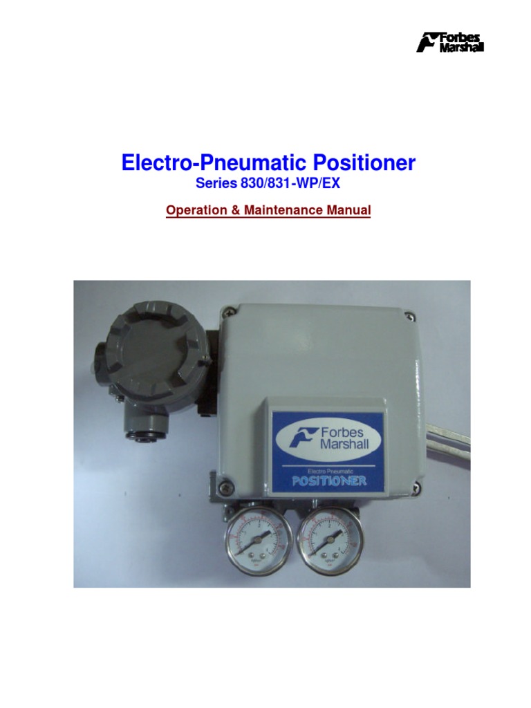 Arca Valve Manual 830 POSITIONER PDF Valve Actuator
