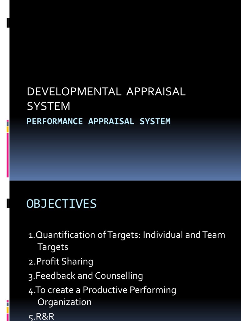 Developmental Appraisal System | PDF | Performance Appraisal | Applied ...