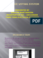 Biometric Voting System: Presented by Krutika Bhattamisra REGISTRATION NO: - 1601109269 Third Year Electrical Engineer