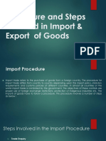 Import and Export Producre