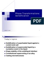 Phase Transformations: Solidification