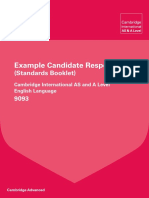 9093 English Language Example Candidate Responses Booklet 2015