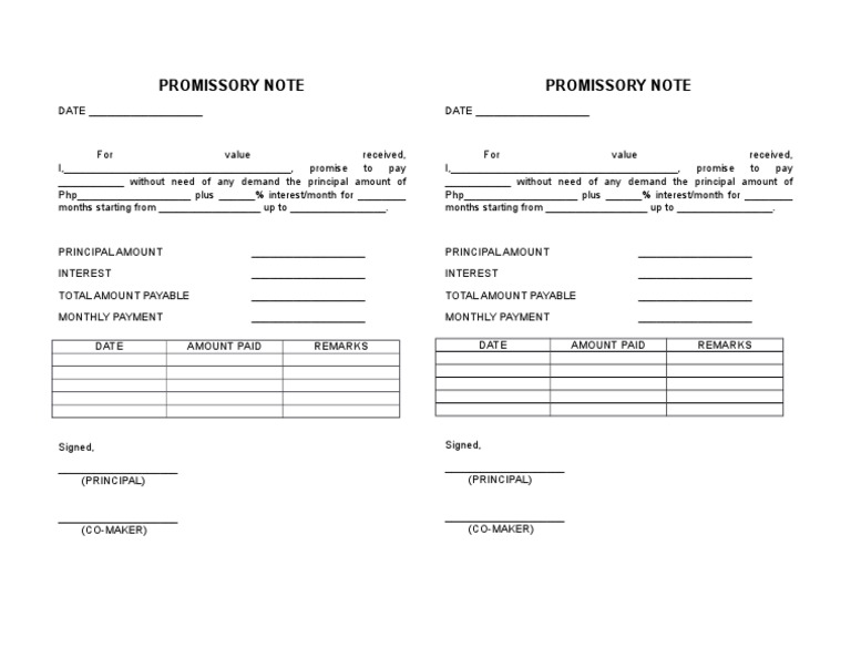 Promissory Note | PDF | Business | Law
