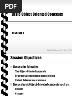 Basic Object Oriented Concepts: Session 1