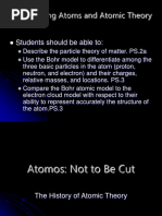 Investigating Atoms and Atomic Theory: Students Should Be Able To