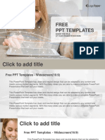 Happy Woman Using Tablet PowerPoint Templates Widescreen