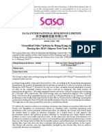 Sa Sa International Holdings Limited: (Stock Code: 178)