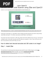 Barcode and QR Code Scanner Using ZBar and OpenCV - Learn OpenCV