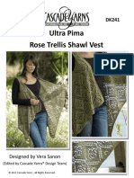 Ultra Pima Rose Trellis Shawl Vest: Designed by Vera Sanon