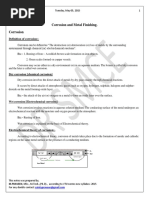 Corossion & Metal Finishing