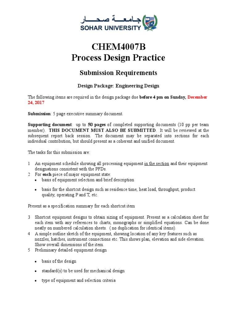 Engineering Design Submission Guidelines | PDF