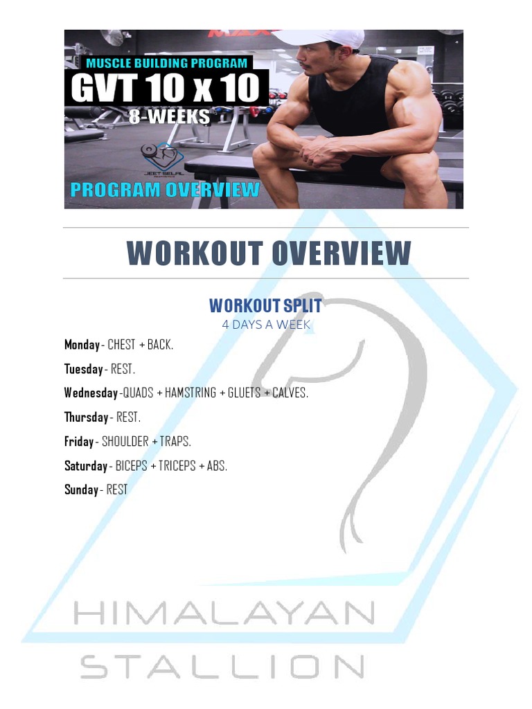 Gvt chest workout hotsell