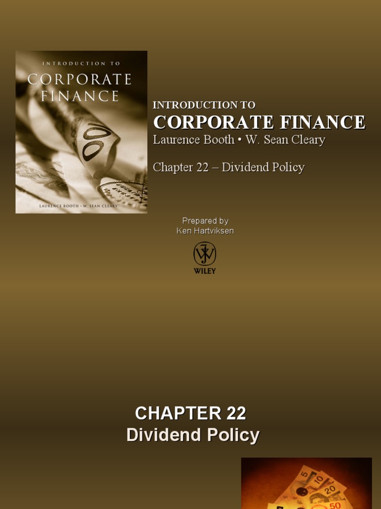 Chapter 22 - Dividend Policy | PDF | Dividend | Share Repurchase