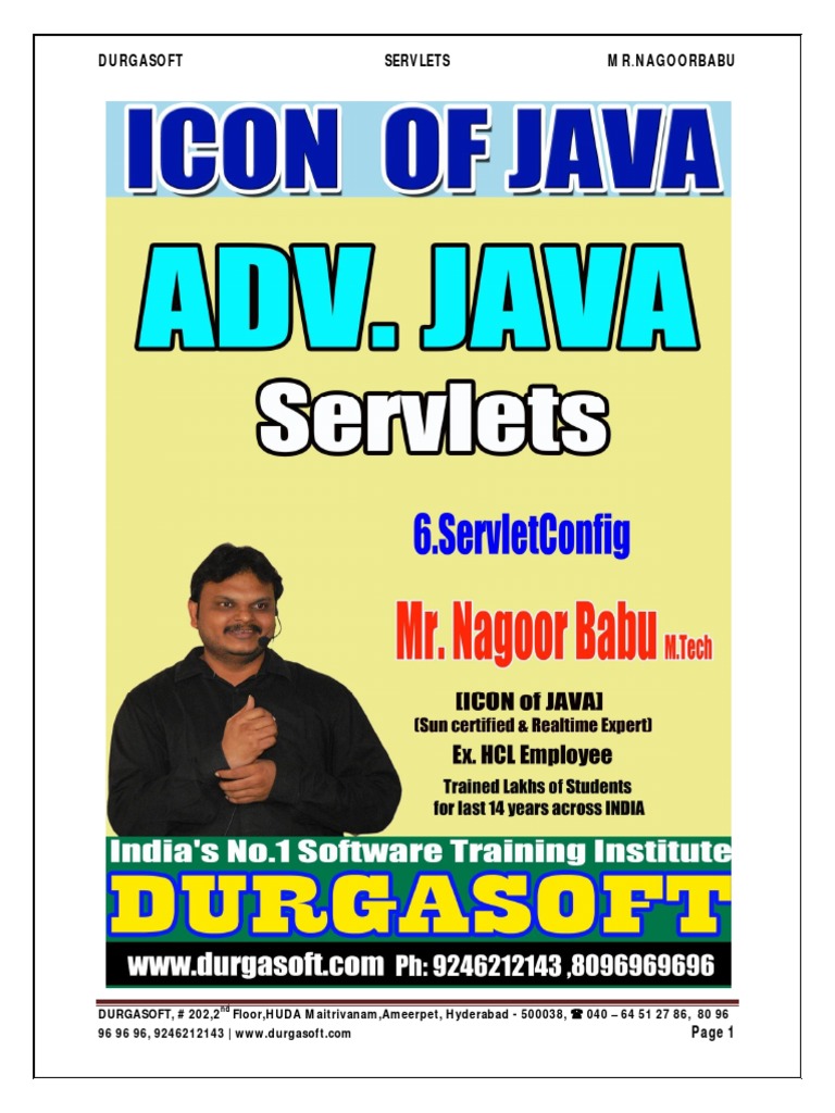 Durgasoft Servlets MR Nagoorbabu PDF Java Servlet Software