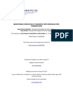 Monitoring Hydration of Concrete With Piezoelectric Transducers