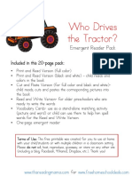 Who Drives The Tractor?: Emergent Reader Pack