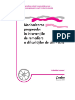 Monitorizarea Progresului Si Interventiile de Remediere A Dificiltatilor Scris-Citit PDF