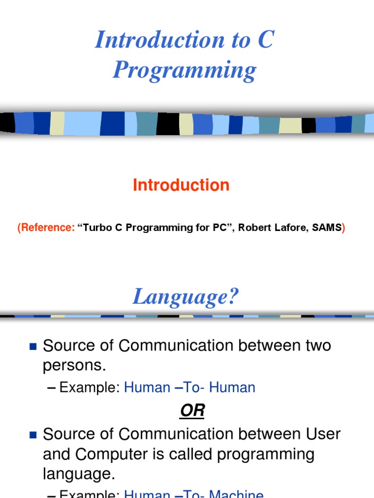 Introduction To C Programming: 