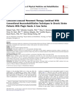 Constraint-Induced Movement Therapy Improves Motor Function in Chronic Stroke Patients With Plegic Hands