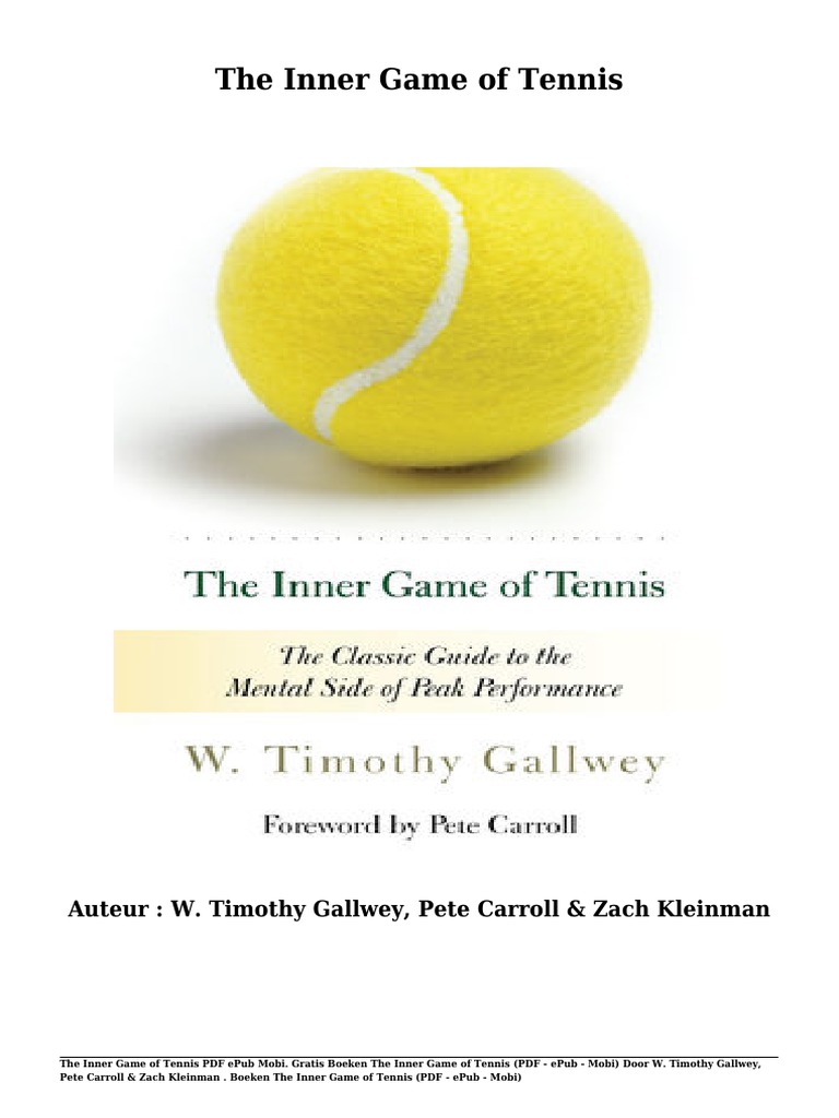 Gratis Boeken The Inner Game of Tennis PDF Racquet Sports