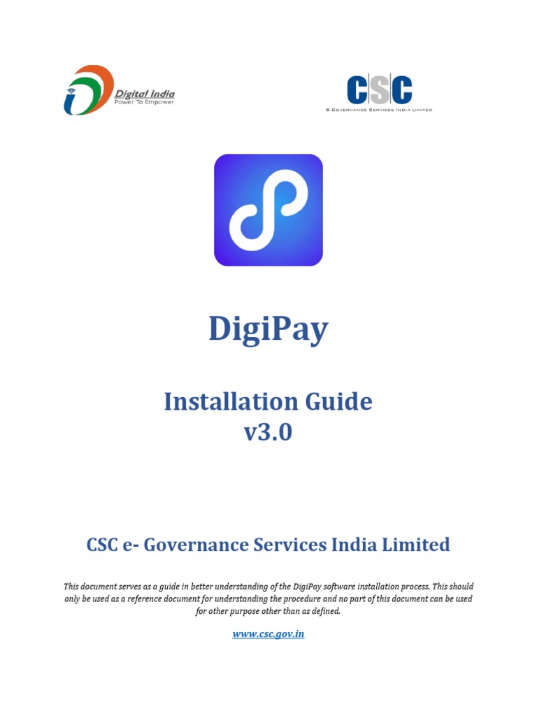 Digipay Installation Guide PDF Document Computing