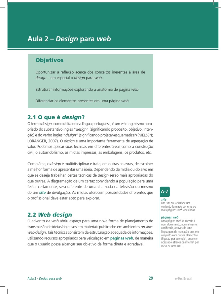 Unidade II - Design para WEB | PDF | Rede mundial de computadores ...
