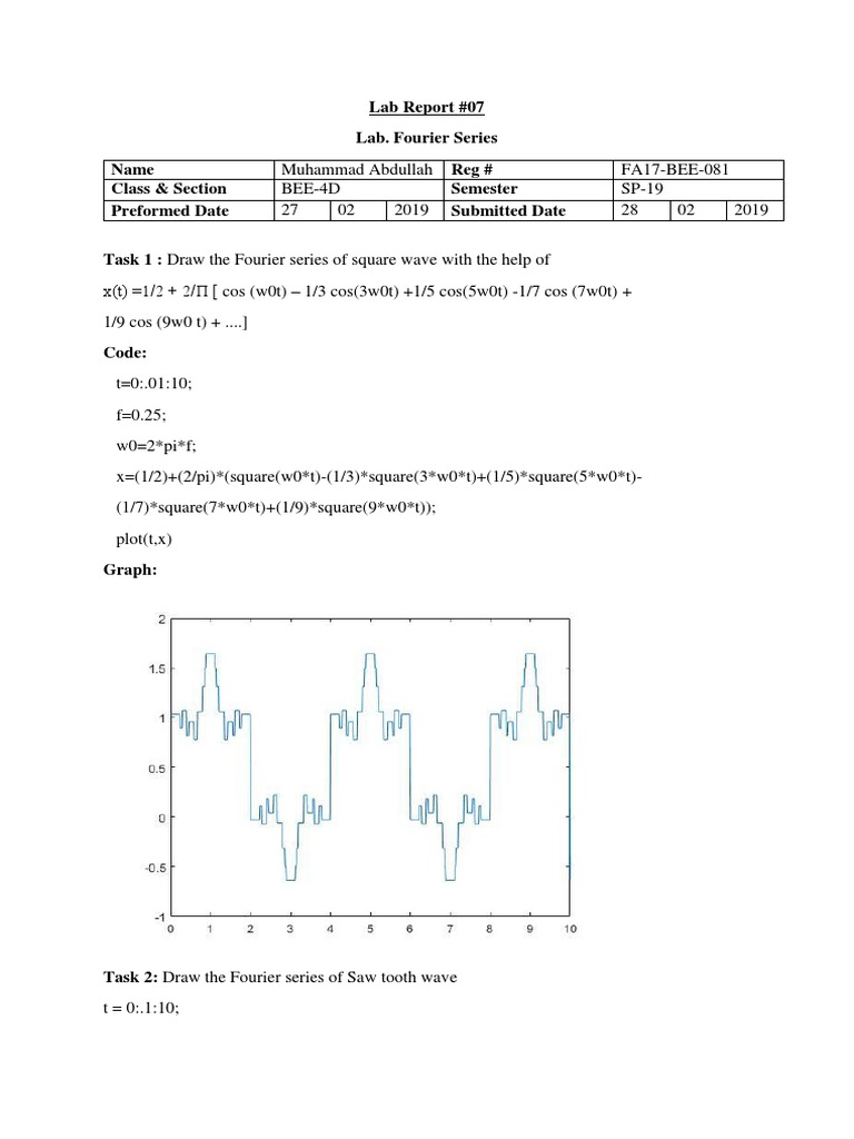 Lab Report Template 7 | PDF