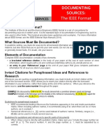 The IEEE Format: Documenting Sources