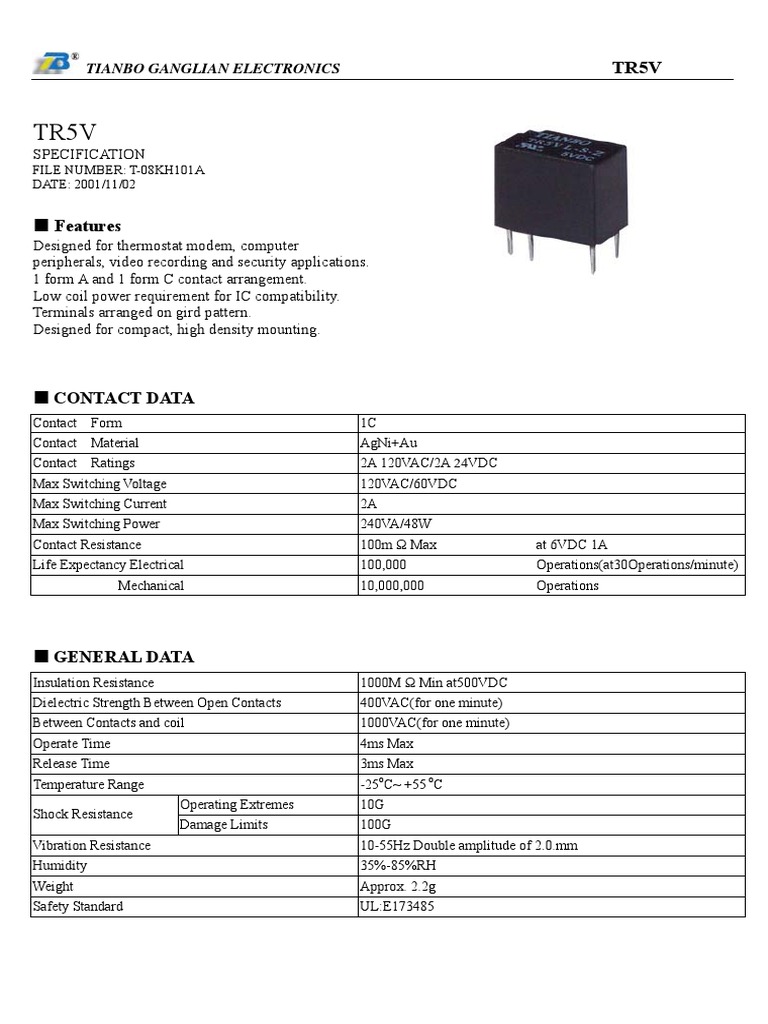 TR 5 V | PDF | Electrical Resistance And Conductance | Insulator ...