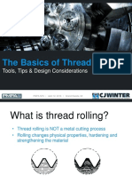 The Basics of Thread Rolling: Tools, Tips & Design Considerations