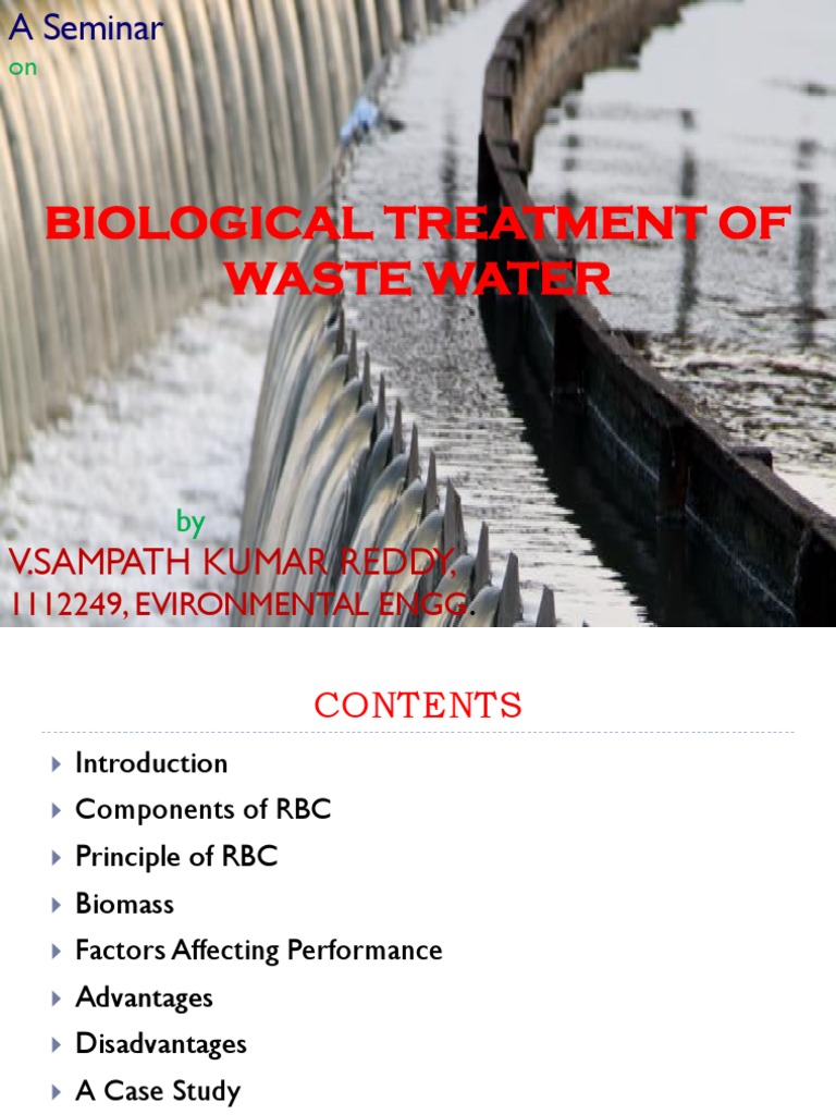 Biological Wastewater Treatment Seminar | PDF | Sewage Treatment ...