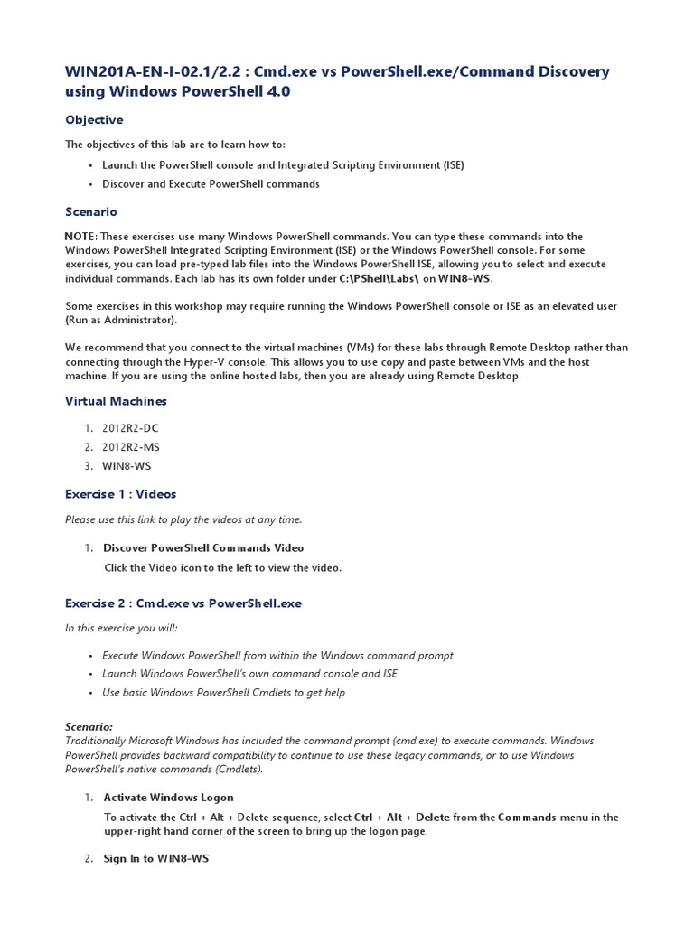 PowerShell Commands | PDF | Command Line Interface | Microsoft Windows