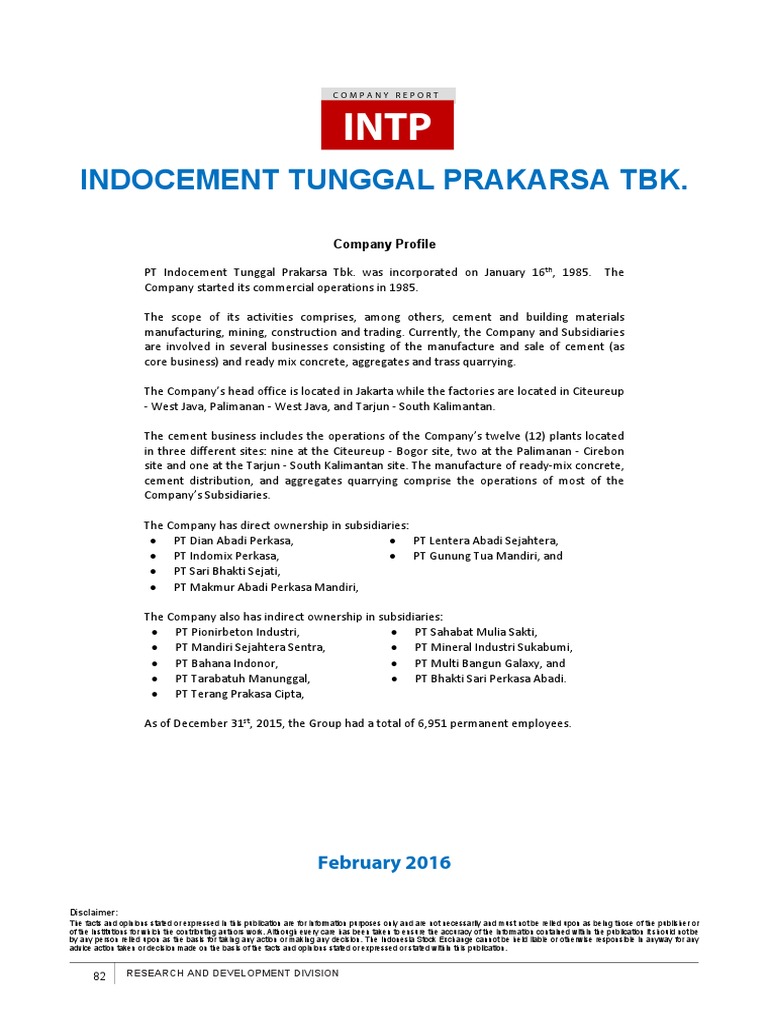 Intp PDF | PDF | Revenue | Companies