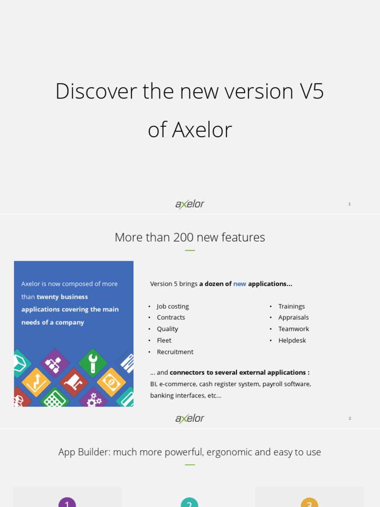 Axelor V5: New Features Overview | PDF | Mobile App | Enterprise ...