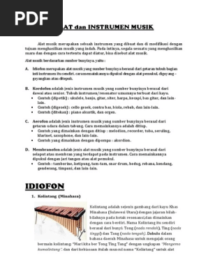 Alat Dan Instrumen Musik